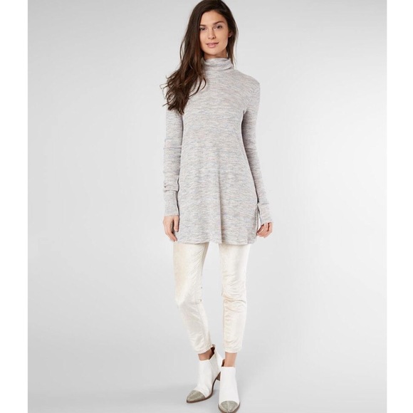 Free People stone cold ribbed turtleneck tunic - Picture 3 of 5